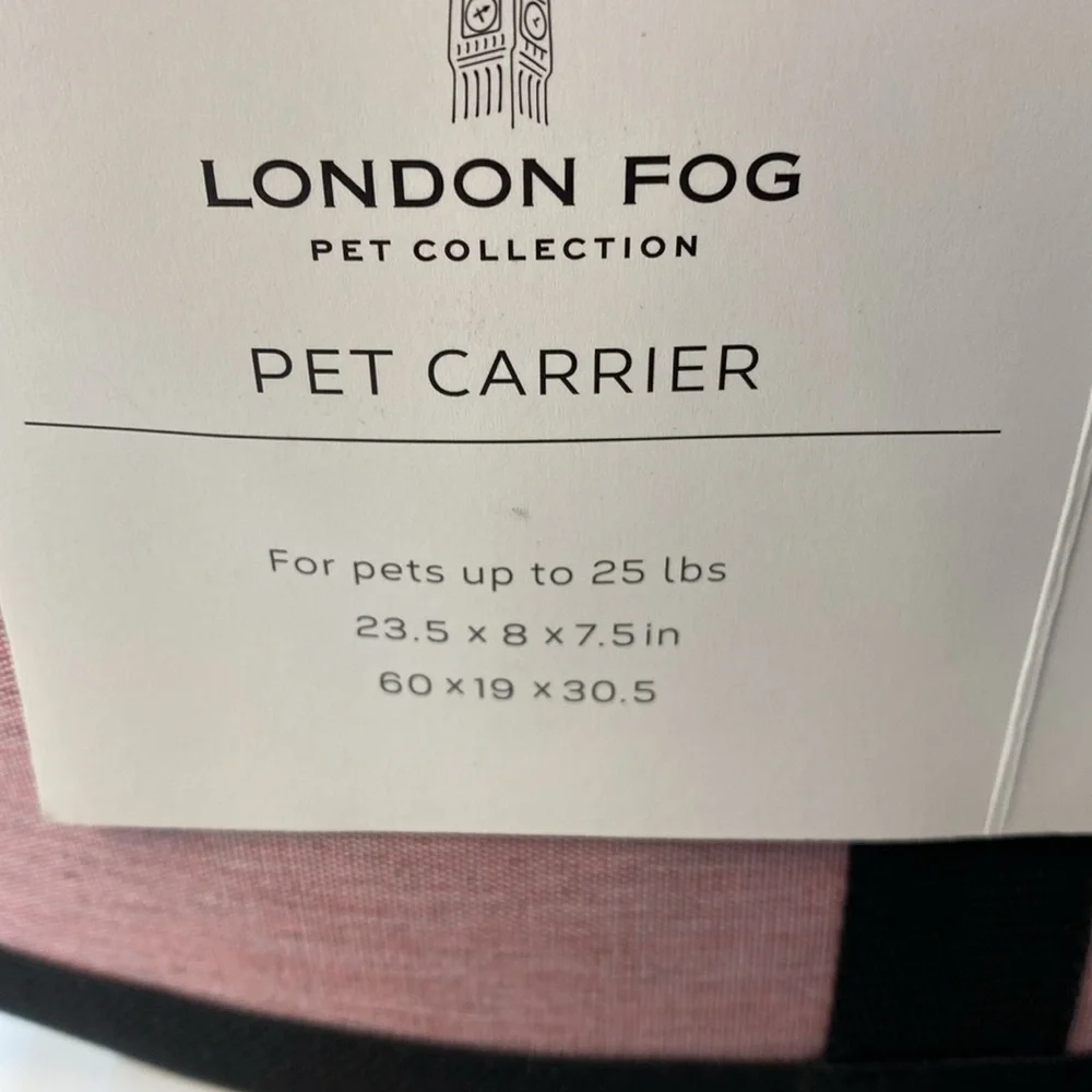London Fog Pet Carrier NWT